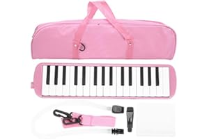 YOSOO IRIN Melodica, 32 Tasten IRIN Melodica mit Tasche 32 Tasten Blasmusikinstrument Geeignet für Anfänger-Übungstasche (Rosa)