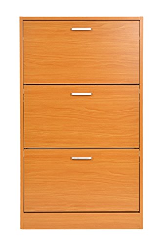 ts-ideen Schuhschrank Schuhaufbewahrung Regal Schuhkipper Holz-Farben Flur Diele Standregal Schuhregal 3 Fächer 104 x 60 cm - 9