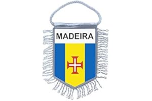 Akachafactory Fanion Mini Drapeau Pays Voiture Decoration madeire Madeira Portugal