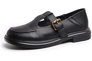 BB BEROBELLO FASHION IS AN ATTITUDE Mary Jane Klassische Damen-Schuhe mit T-Riemen, weiches Leder, Uniform, Kleid