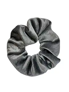 Scrunchie Stash (Silver) - Hidden Pocket Premium Velvet Scrunchy with secret zipper - soft scrunchies and hair tie for women and girls accessory hair bands