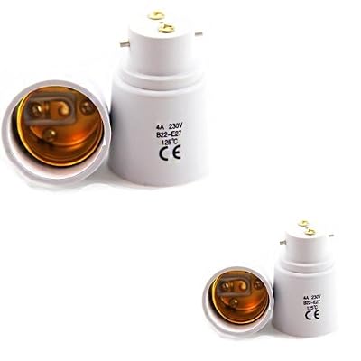 Fishtec Lot de 4 - Adaptateur de Douille B22 vers E27 - Normes CE RoHS