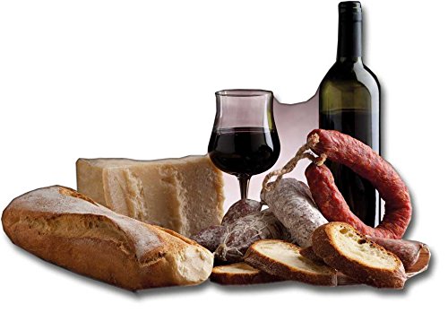 Magnettafel Wein Landhaus – Stilvolle Design Metall Magnetpinnwand 60×40 cm – Memoboard Pinnwand mit Motiv: Küche Essen & Trinken Landwein – inkl. 8 Magnete Weinfass und Weinflaschen für Magnetwand – Original GUMA Magneticum® - 6