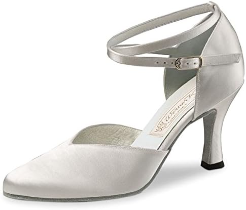 Werner Kern Ladies Dance Shoes Betty 6.5 LS_SW - White Satin - 6.5 cm