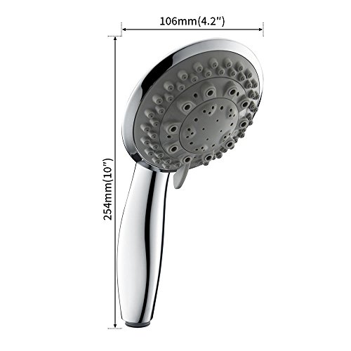 Homelody Handbrause mit 7 Strahlarten Strahlfunktionen Brausekopf Brause Wasserspar Regendusche Multifunktions Duschkopf Duschbrause Grau Verchromt - 7