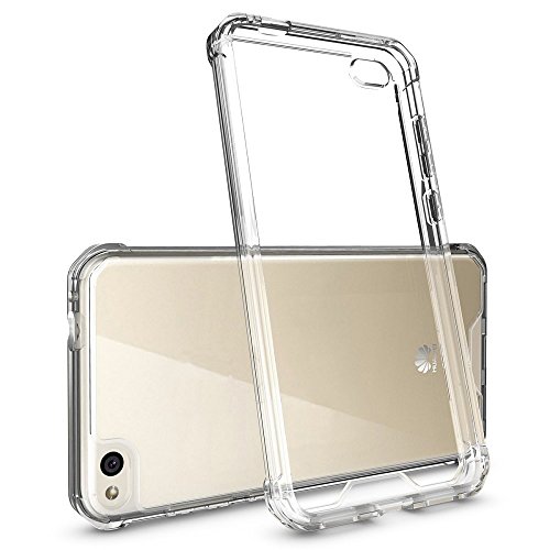 Funda ANTI-SHOCK Gel Transparente para HUAWEI P8 LITE 2016, Ultra Fina 0,33mm, Esquinas Reforzadas, Silicona TPU de Alta Resistencia y Flexibilidad, Anti Golpes, Electrónica Rey®