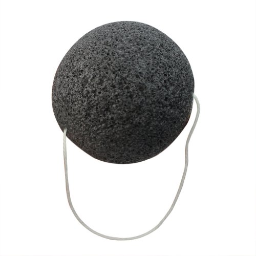 Black Natural Konjac Konnyaku Jelly Fiber Face Cleansing Wash Sponge Puff Hot