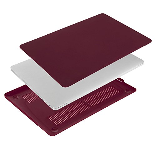 MOSISO MacBook Pro 15 Hülle 2016 – Ultra Slim Hochwertige Plastik Hartschale Tasche Schutzhülle Snap Case für NEUESTE MacBook Pro 15 Zoll (2016 Freisetzung) A1707 mit Touch Bar and Touch ID, Weinrot - 5