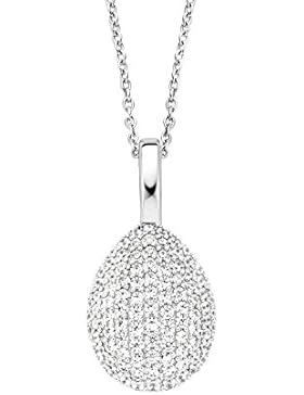 Ti Sento Milano - 925 Sterling-Silber rhodiniert Silber Ovalschliff weiß Oxyde de Zirconium