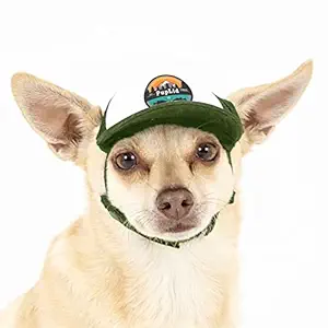 PupLid Trucker Hats for Dogs (XXS) Premium Stylish Sun Protection for The Modern Dog - Adjustable for Secure Comfortable Fit on Active Dogs (Green, All-Terrain)