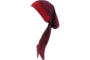 MOONLOVE Ladies Elegant Chemo Cap Elastic Silky Head Scarf for Cancer Headwrap Women Sleeping Beanie Bonnet Headwear Head Cover Turbans for Long Hair Hair Loss