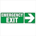 Amazing sign Night Glow Emergency Exit with Right Arrow Sign Board