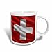 Produktbild 3dRose Flagge der Schweiz im Wind 11 oz Tasse, Keramik, weiß, 10,2 x 7,62 x 9,52 cm