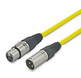 conectar microfono canon t6  Cable XLR macho - XLR hembra 10 metros Amarillo Audibax