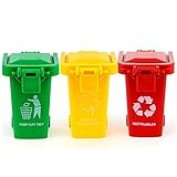 [Alertas respetuosas con el medio ambiente] - La basura realista puede juguetes con signos de clasificación de basura, para que su hijo pueda ser respetuoso con el medio ambiente y entender la clasificación de basura y convertirse en una persona mejor.