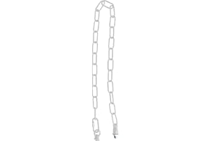 Kronleuchter-Lichterkette, 38 mm x 16 mm, für Beleuchtung, Deckenleuchten, Hängeleuchte, robuste Gliederaufhängung, Kette zum Aufhängen (weiß)