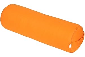 ‎YOGABOX Yogabox Yogabolster Basic für Yin-Yoga, Ø22 cm, Yoga Rolle mit Buchweizenschalen Füllung, Waschbarer Bezug aus 100% Baumwolle, Yoga Bolster Rolle für Restorative Yoga