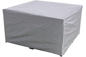 SMLJFO Abdeckung Gartenmöbel,Alle Größen,Abdeckhaube für Gartenmöbel und für rechteckige Sitzgarnituren,Rechteckige Für Gartentisch Möbelset, Anti-UV, Schwerlast 210D-Oxford Gewebe,Grau,120*120*74cm