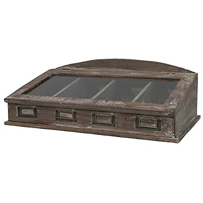 chemin_de_campagne Boîte de Rangement Coffre Coffret Casier à Couvert Bois 47x27x16 cm