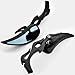 Motorcycle Chrome Plated Billet Aluminum Outside Rearview Side View Mirrors Multi Angle Adjustable Blindsight Rearview Handle Bar End Convex Universal Fit For Bobber Chopper Cruiser Touring Motorcycle Honda Suzuki Yamaha Harley Kawasaki