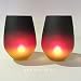 Produktbild Prime-Versand: Deutschland Tischlicht aus Glas, SCHWARZ ROT GOLD, Kerzenhalter, Windlicht, Tischdeko, Dekoration, Laterne, Teelicht, 2er Set, Farbe, farbig, bunt