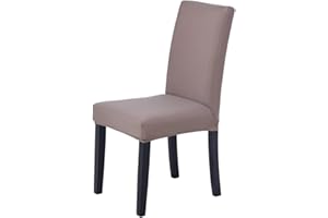 Veakii R Coprisedie con Schienale 4 Pezzi, coprisedia per Sala da Pranzo Mobili da Cerimonia Nuziale Moderni, Hotel, Ristorante Decor (Tè al latte, 4 Pezzi)