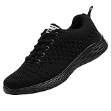  ALI&BOY Mujer Gimnasia Ligero Sneakers Zapatillas de Deportivos de Running para(38 EU, Negro/Negro)