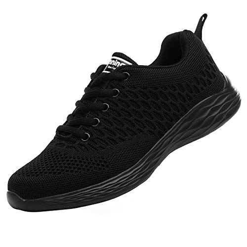 ALI&BOY Mujer Gimnasia Ligero Sneakers Zapatillas de Deportivos de Running para(37 EU, Negro/Negro)