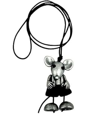 Kette, Maus altsilber-schwarz-matt