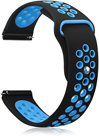 For Fitbit Blaze Band,TZFOX Silicone Band Soft Replacement Strap Adjustable Fitness Sport Band for Fitbit Blaze Smartwatch(Blue/Black)