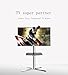 Price comparison product image Fashional TV Floor Stand Floor TV Arm Mobile TV Carts Movable Stand TV Carts Fit for 32"- 65" Max to 66lbs Loading Capacity; DVD Glass Shelf is included.
