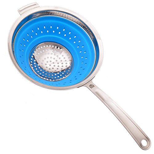 GRÄWE® Silikon-Sieb faltbar mit Edelstahlring