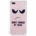 Produktbild MUTOUREN für iPhone 7 Plus (5.5 Zoll) Transparent TPU Silikon Schutz Handy Hülle Case Cover [Kratzfeste, Scratch-Resistant] Hülle Schutzhülle Crystal Kirstall Durchsichtig Fall-Abdeckung Etui TPU Bumper Schale - Don't Touch My Phone