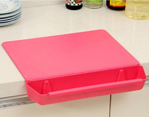 Candy Color High Density Vegetable Slot Cutting Board Food Grade PP Kitchen Anti-bacterial Cutting Board Removable Vegetable Storage Box , pink