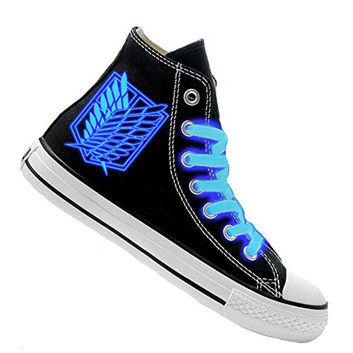 Preisvergleich Produktbild Dailygocn AOT Glühend Turnschuhe Niedriges Segeltuch Schuhe Schnüren Trainers Anime Cosplay Zubehör für Erwachsene Halloween