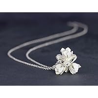 Damen Halskette Silber Designer Schmuck handgefertigt Brautschmuck Hochzeitsschmuck