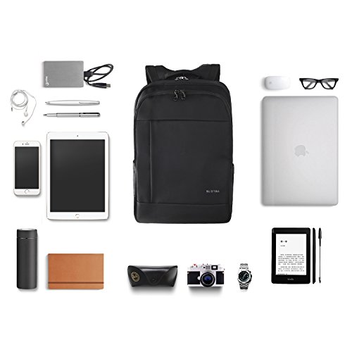 Slotra Laptop Rucksack 15,6-17 Zoll Wasserabweisend Reisen Outdoor Mordern Rucksack Schwarz - 7