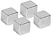 Produktbild sompex - Power Cube, Power Magnete 4er Set - extra stark, stahlfarben (31422)