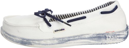 Hey Dude Moka White/Navy Canvas, Whites, 4 UK