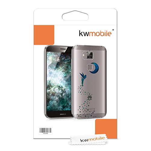 kwmobile Funda para Huawei G8   GX8 - Case para m  vil en TPU silicona - Cover trasero Dise  o hada en azul oscuro petr  leo transparente