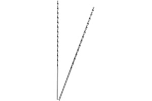 GYSRXS 200MM×3MM Lang Holzbohrer 2 Stück Extra Lange Bohrer Schnellarbeits Stahl Spiralbohrer Holz für Bohren von Holz,Aluminium und Kunststoff(Silber)