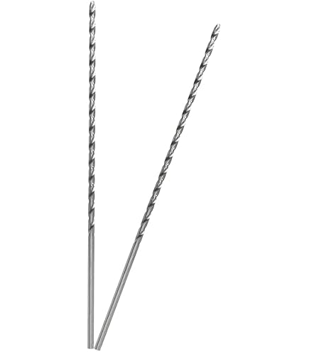sourcing map 2 stuks HSS (sneldraaistaal) extra lange spiraalboor, 4 mm boordiameter 300 mm lengte