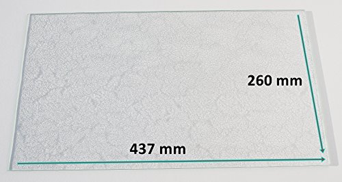 Khlschrank Einlegeboden / Glasplatte / Gemsefach  Strukturglas 4 mm dick  437 mm x 260 mm - Direkt vom Glasereifachbetrieb!!!