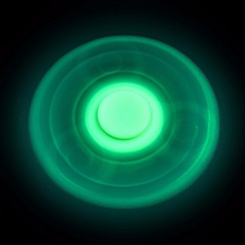 Fidget Spinner Tri Fidget glühend in dunkler Hand Spinner Keramik Ball EDC Schreibtisch Fokus Spielzeug für Kinder / Erwachsene (weiß) - 7