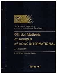 Buy Official Methods of Analysis of Aoac International (OFFICIAL ...