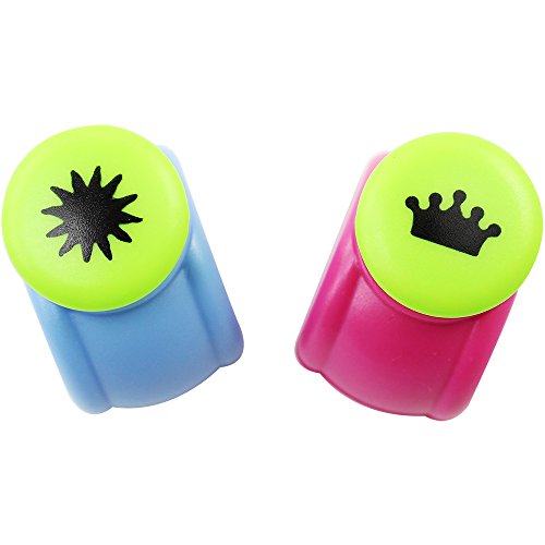 COM-FOUR® 4-teiliges Set Motivlocher, Figurenstanzer „Basics“ mit vier verschiedenen Motiven, 19mm - 6