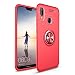 Produktbild Hülle Huawei P20 lite,Silikonhülle Huawei P20 lite,SaKuLa Neu Original Huawei P20 lite Handyhüllen mit Metall 360 Rotation Verstellbarer Ring Grip Halter Ständer Personalized Design Kompatibel mit Magnetischer Autohalterung,Ultradünnen Slim Fit Stoßdämpfung Silikon Stoßfänger Tasche Handytasche Etui Bumper Soft Flexible TPU Smartphone Schutzhülle Case Cover Handycover für Huawei P20 lite-Voll Rot
