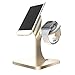 Produktbild Für iPhone Ständer, Apple Watch Ständer, Aluminium Dockingstation Cradle Halter Halterung Ladestation für Smartphone, Apple Watch Series 3/2/1, iPhone X 8 7 6 SE iPad Mini Samsung Galaxy