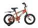 Produktbild Kinderfahrrad Jungen 14 Zoll Popal Duncan mit Vorradbremse am Lenker und Rücktrittbremse, Stützräder Orange 95% Zusammengebaut