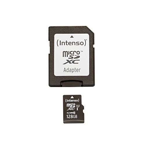 Intenso 3423491 Micro SDXC 128GB Class 10 Speicherkarte inklusiv SD-Adapter (UHS-I)